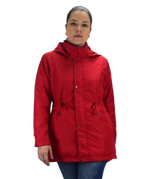 Parka Jaqueta Butu Biru Extra Grande Plus Size Feminino - Vermelho